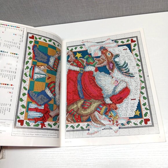 VTG Christmas Cross Stitch Magazine For the love of January 1994 90s Crafting - Picture 3 of 4